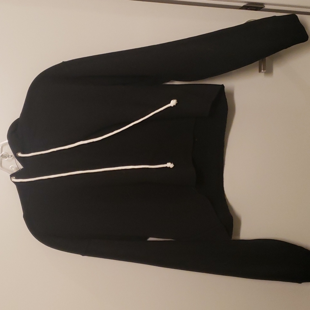 Cropped black hoodie